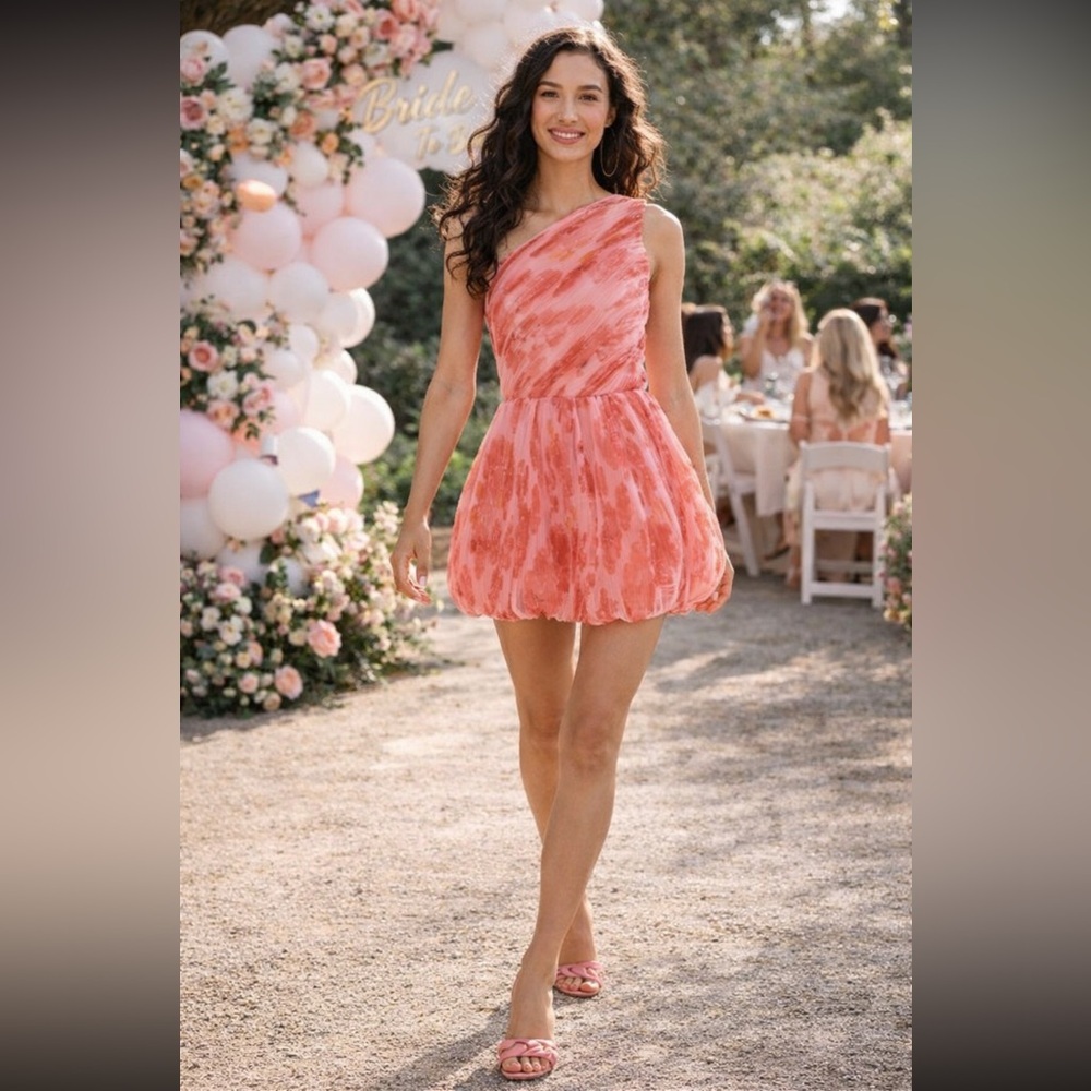 🥰SUPER RARE🥰 Anthropologie NWT HUTCH ONE-SHOULDER FLORAL ROMPER Size 14.
